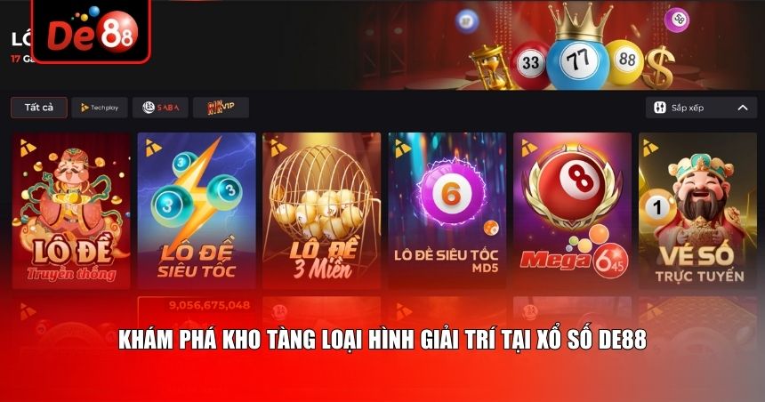 Khám phá kho tàng loại hình giải trí tại xổ số De88