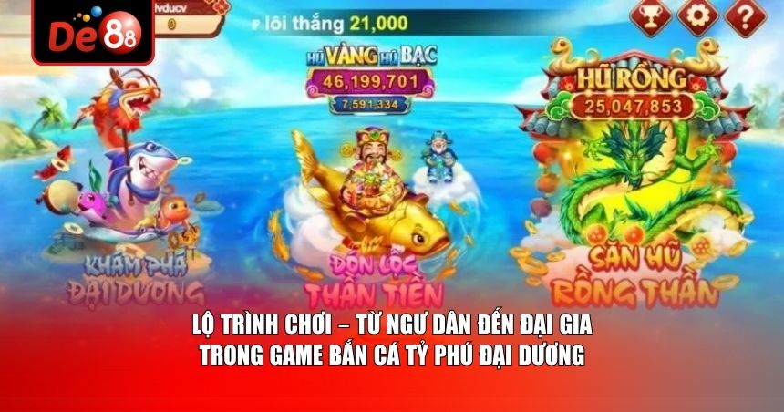 Từ ngư dân đến đại gia trong game bắn cá Tỷ phú Đại Dương